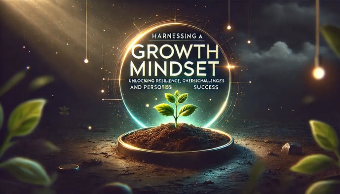 DALL·E 2025-03-06 08.49.59 - A powerful and visually striking banner-style image for a blog titled Harnessing a Growth Mindset for Personal Success. The design features a small