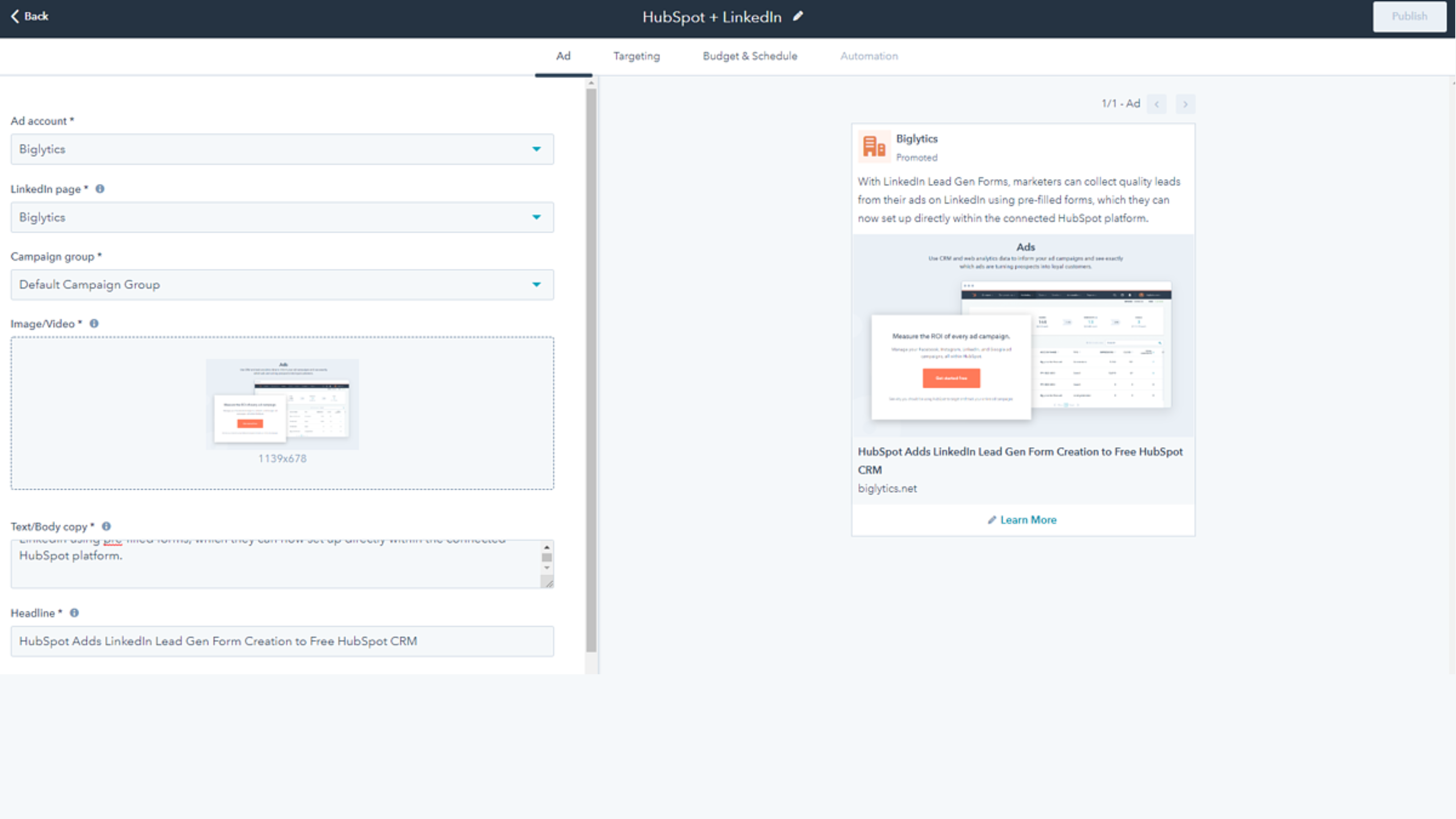 HubSpot-LinkedIn-Lead-Gen-Form-Creation