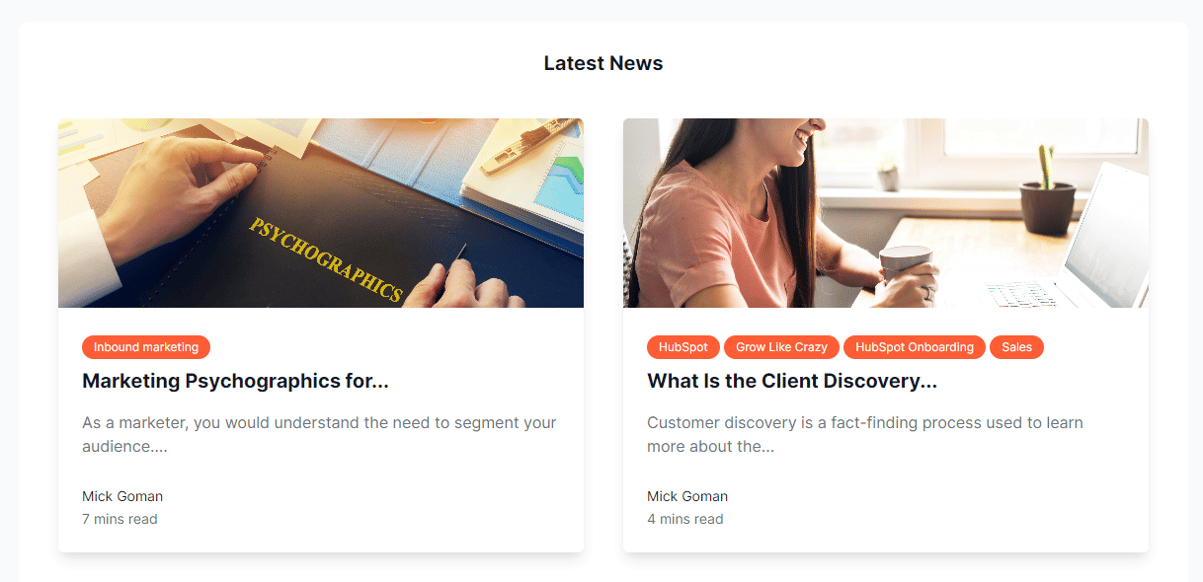 App UI Post Listing v2 Card 2 Column